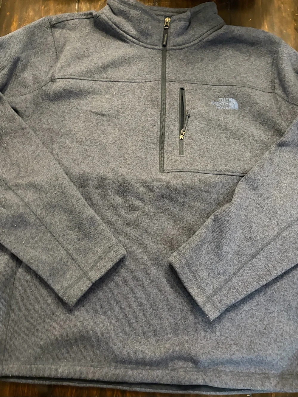The North Face Men's Navy Blue Fleece quarter-Zip Pullover size xxl